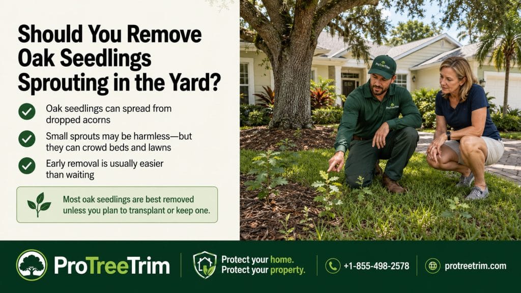 Should You Remove Oak Seedlings Sprouting in the Yard?