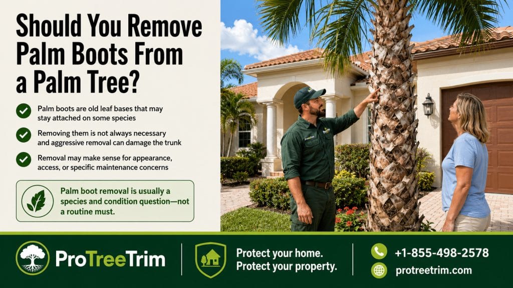 Should You Remove Palm Boots From a Palm Tree?