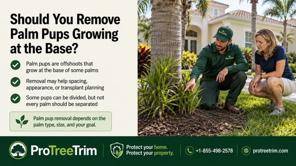 Should You Remove Palm Pups Growing at the Base?