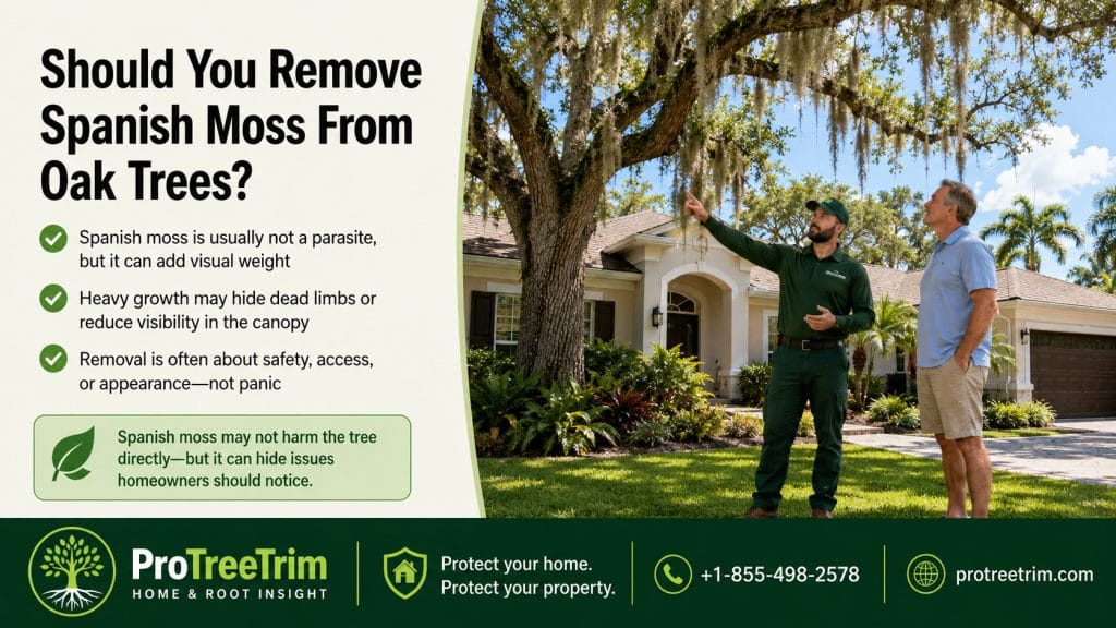 Should You Remove Spanish Moss From Oak Trees?