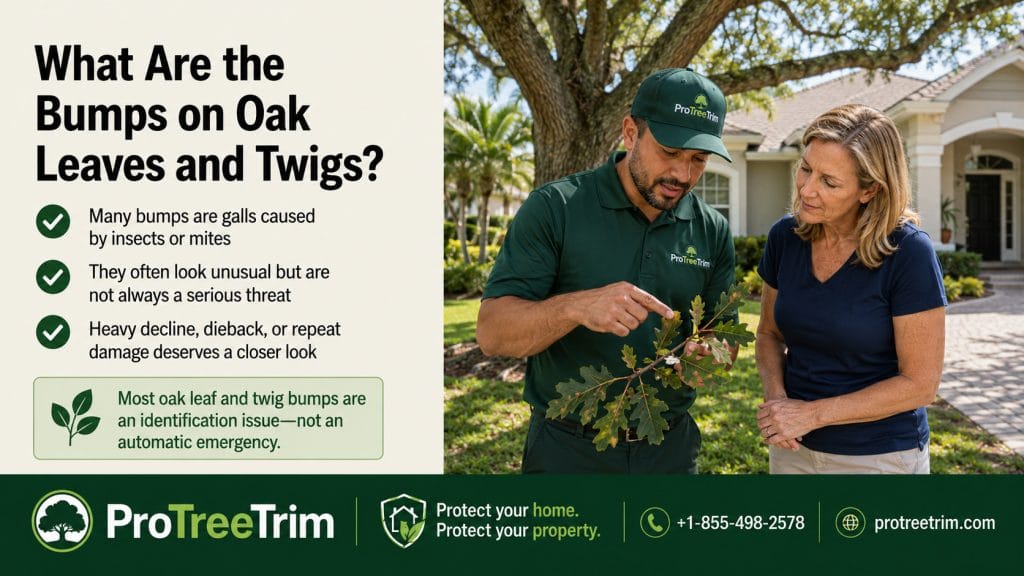 What Are the Bumps on Oak Leaves and Twigs?