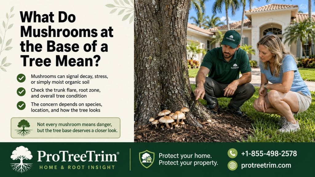 What Do Mushrooms at the Base of a Tree Mean?