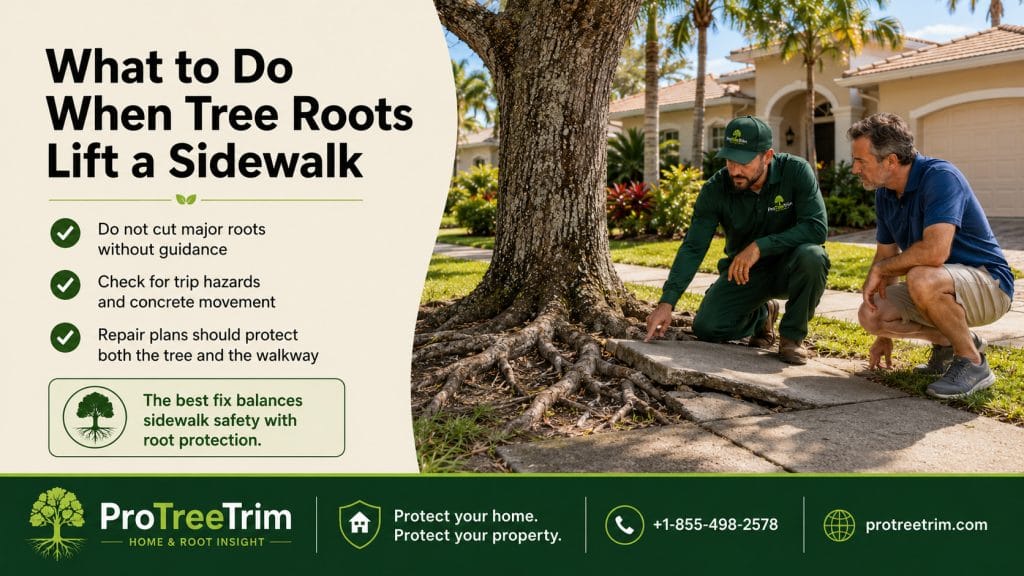 What to Do When Tree Roots Lift a Sidewalk