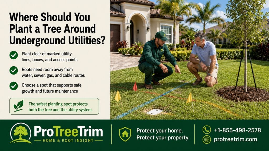 Where Should You Plant a Tree Around Underground Utilities?